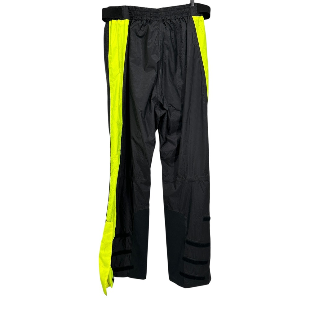Olympia Moto Sports Unisex M/L Rain Pants Black Neon Yellow‎ Moto Techwear Nylon
